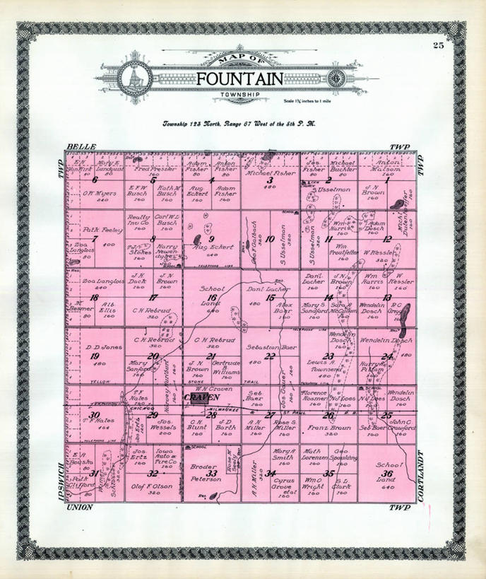 无人,竖图,喷泉,地图,历史,古董,南达科他州,彩图,地图学