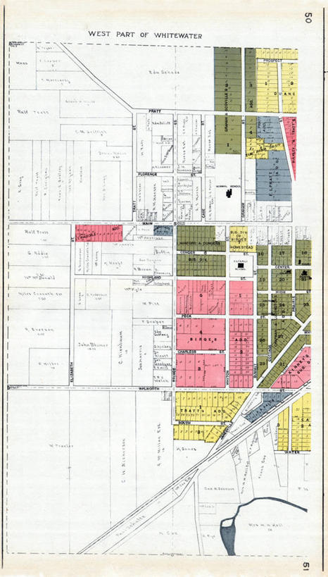 无人,竖图,地图,城镇,历史,古董,威斯康星,彩图,地图学,白水