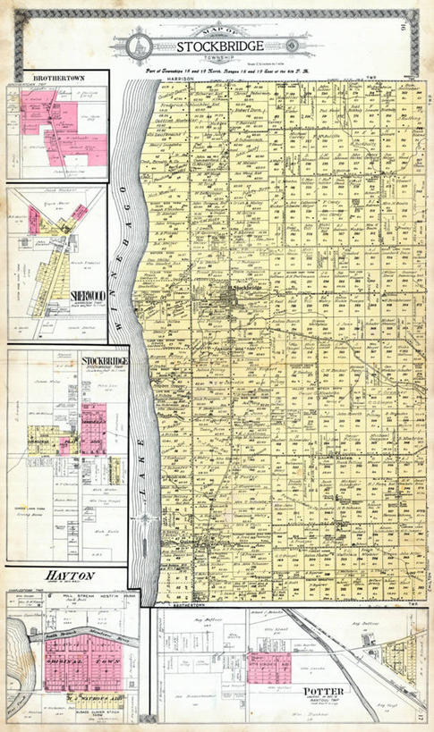 无人,竖图,地图,城镇,历史,古董,陶工,威斯康星,彩图,地图学