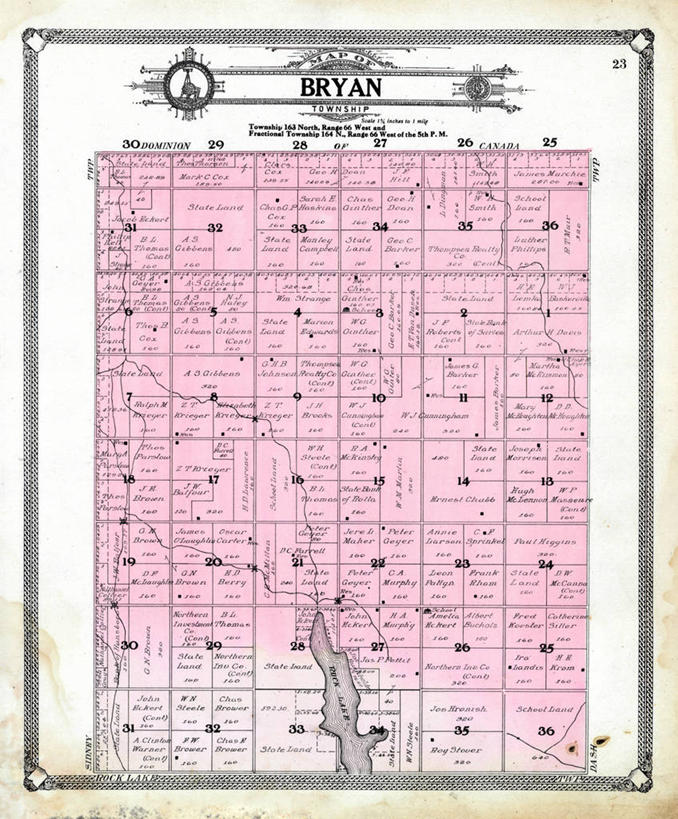 无人,竖图,地图,历史,古董,北达科他州,彩图,地图学