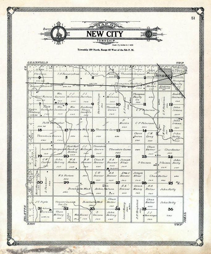 无人,竖图,地图,历史,古董,北达科他州,彩图,地图学
