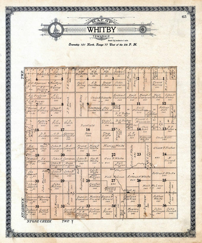 无人,竖图,地图,加拿大,历史,古董,北美,北美洲,美洲,北亚美利加洲,亚美利加洲,北达科他州,安大略省,安省,彩图,惠特比,杜林区,地图学