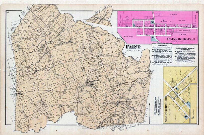 无人,横图,地图,城镇,历史,古董,波士顿,俄亥俄州,达拉斯市,彩图,地图学