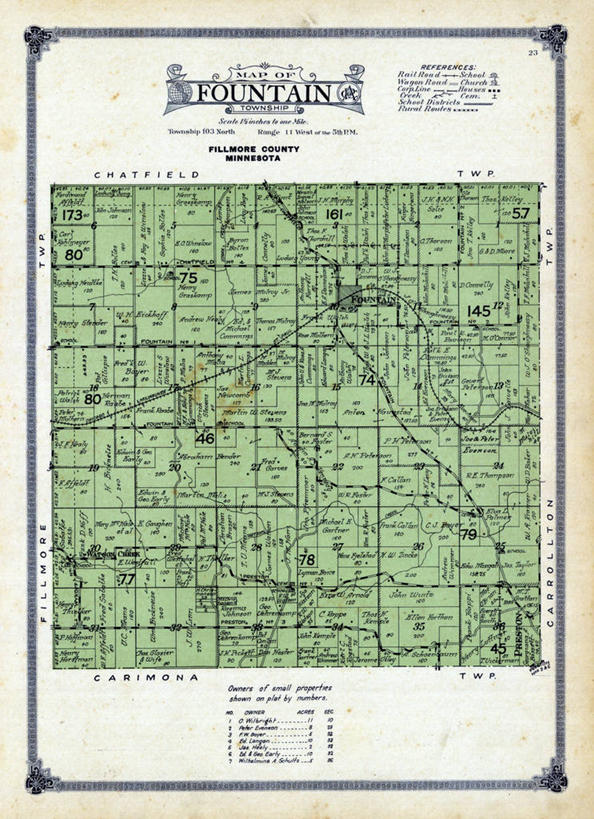 无人,竖图,喷泉,地图,历史,古董,明尼苏达,彩图,地图学