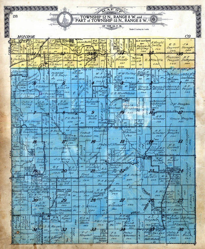 无人,竖图,地图,历史,古董,密苏里,伍斯特,彩图,地图学