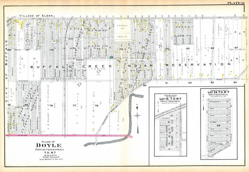 无人,横图,地图,城镇,历史,古董,纽约州,印第安保留地,彩图,地图学
