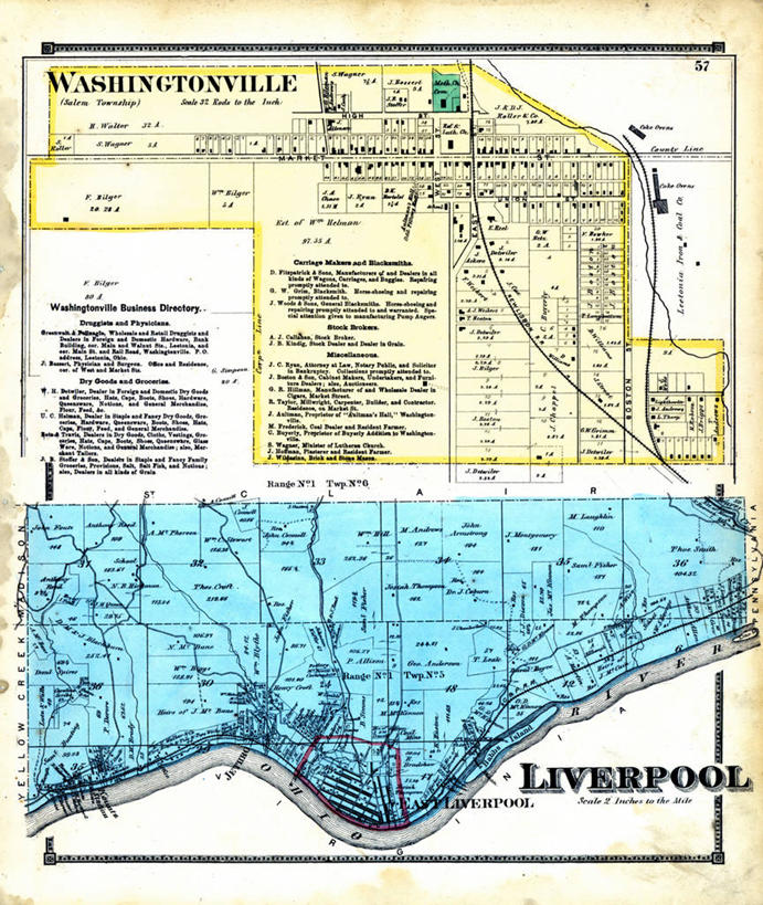 无人,竖图,地图,城镇,历史,古董,俄亥俄州,利物浦,彩图,地图学