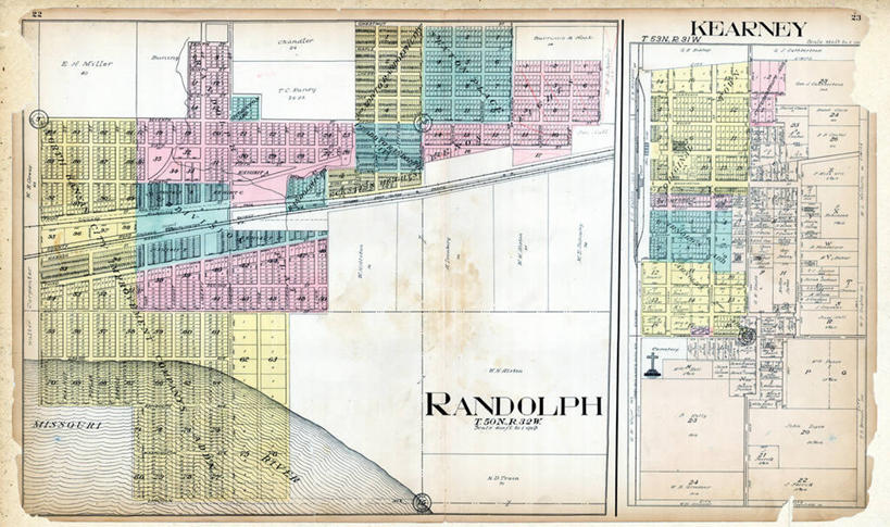 无人,横图,地图,城镇,历史,古董,密苏里,彩图,地图学,伦多夫