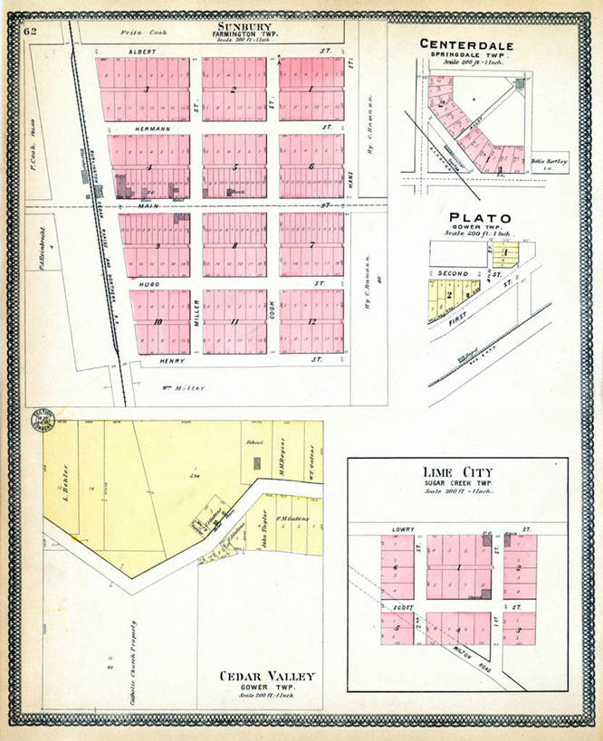 无人,竖图,地图,城镇,历史,古董,柏拉图,彩图,地图学,爱荷华