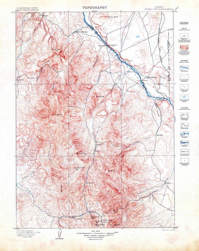 无人,竖图,地图,城镇,历史,古董,地貌,彩图,地图学