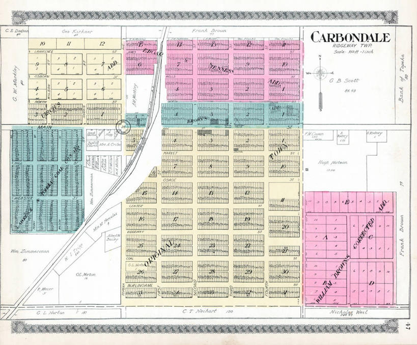 无人,横图,地图,城镇,褐色,历史,古董,堪萨斯,彩图,地图学