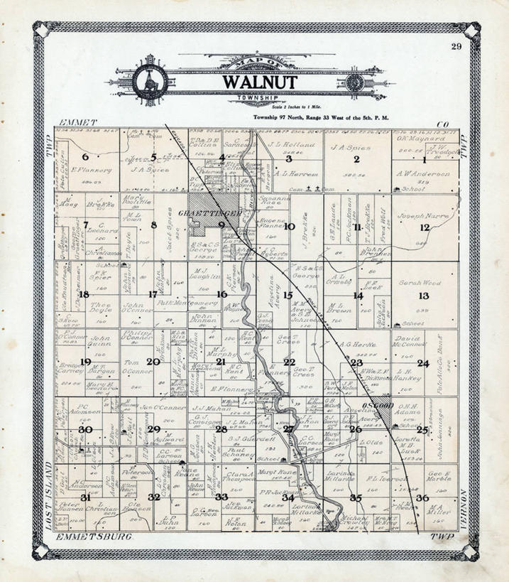 无人,竖图,地图,历史,古董,胡桃,彩图,地图学,爱荷华