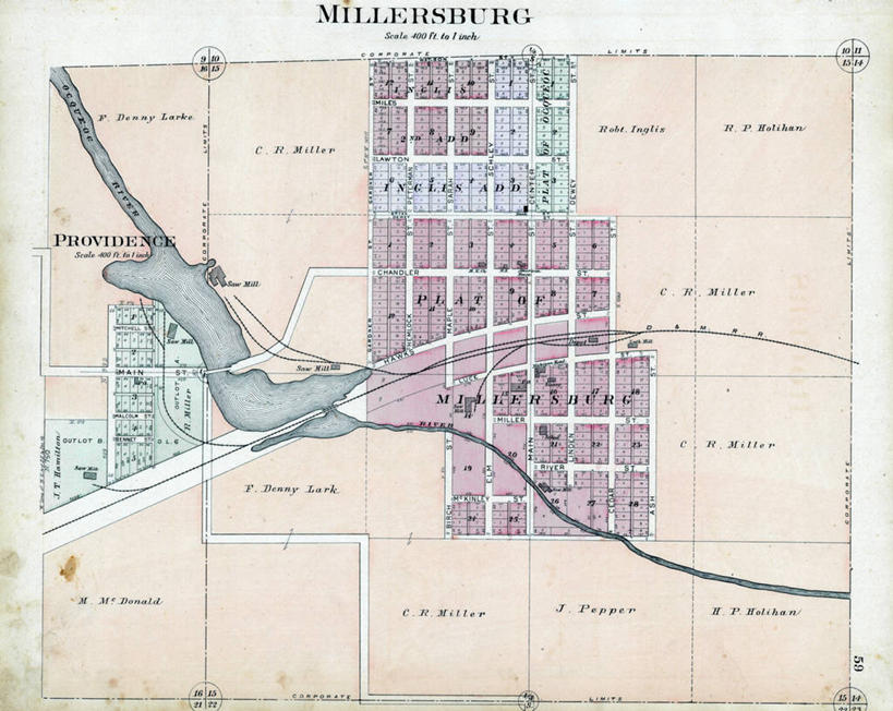 无人,横图,地图,美国,城镇,历史,古董,北美,北美洲,美洲,北亚美利加洲,亚美利加洲,密歇根,密歇根州,貂熊州,狼獾之州,狼獾州,普罗维登斯,彩图,美利坚合众国,地图学
