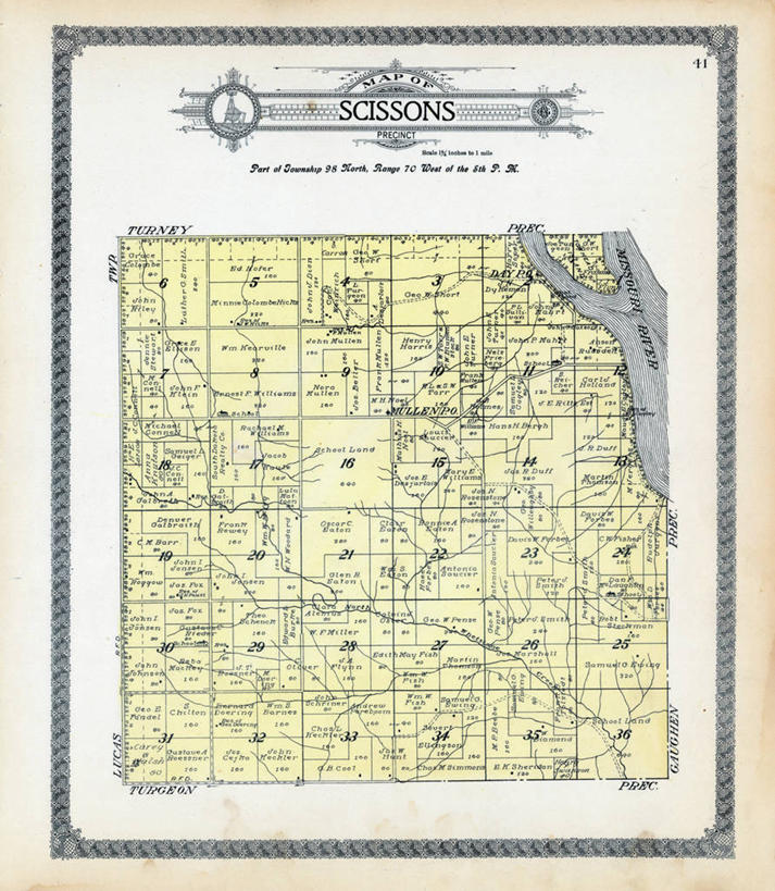 无人,竖图,白天,地图,历史,古董,南达科他州,密苏里河,彩图,地图学