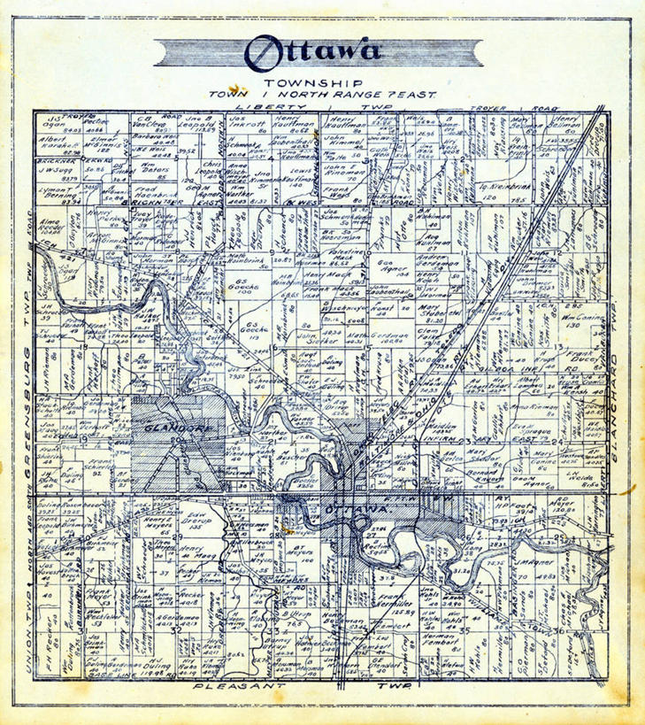 无人,竖图,地图,首都,历史,古董,俄亥俄州,渥太华,彩图,地图学