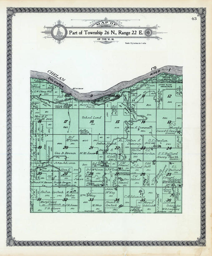 无人,竖图,地图,历史,古董,北美,华盛顿州,哥伦比亚河,彩图,地图学