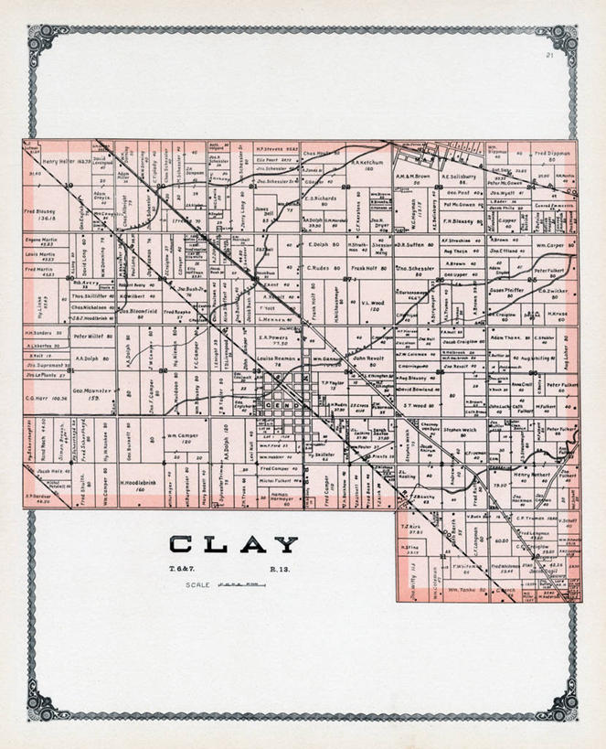 无人,竖图,地图,历史,古董,粘土,俄亥俄州,彩图,地图学
