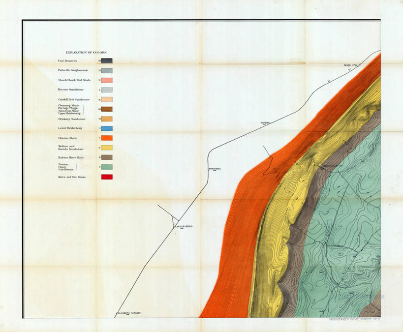 无人,横图,地图,床单,历史,古董,宾夕法尼亚,彩图,地图学