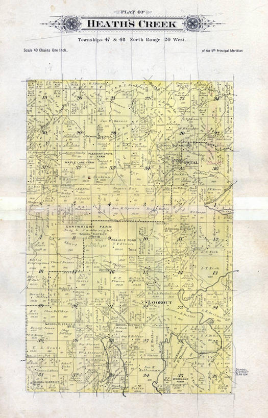 无人,竖图,地图,邮件,历史,古董,密苏里,彩图,地图学