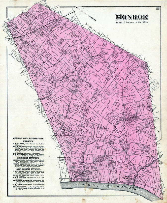 无人,竖图,地图,美国,历史,古董,北美,北美洲,美洲,俄亥俄州,北亚美利加洲,亚美利加洲,肯塔基,肯塔基州,青草之州,劳雷尔县,彩图,美利坚合众国,地图学