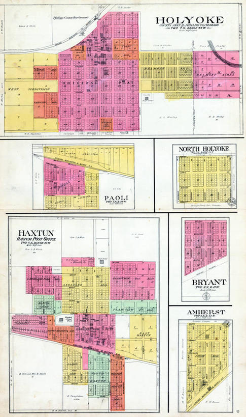 无人,竖图,地图,城镇,历史,古董,科罗拉多州,彩图,地图学,阿默斯特,霍利奥克