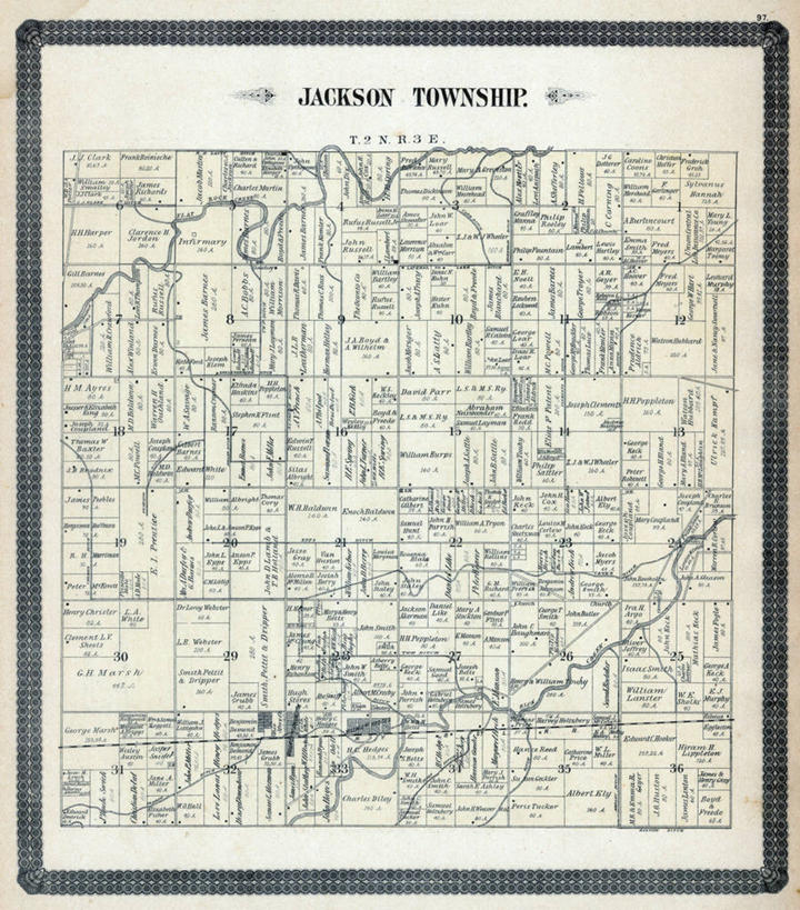 无人,竖图,地图,历史,古董,俄亥俄州,树篱,彩图,地图学