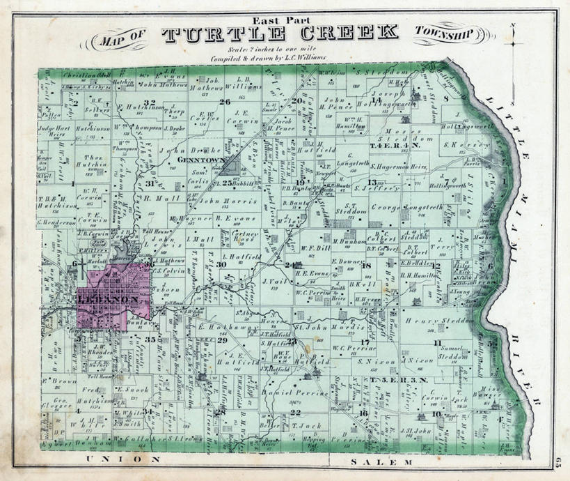 无人,横图,地图,黎巴嫩,历史,古董,俄亥俄州,彩图,地图学