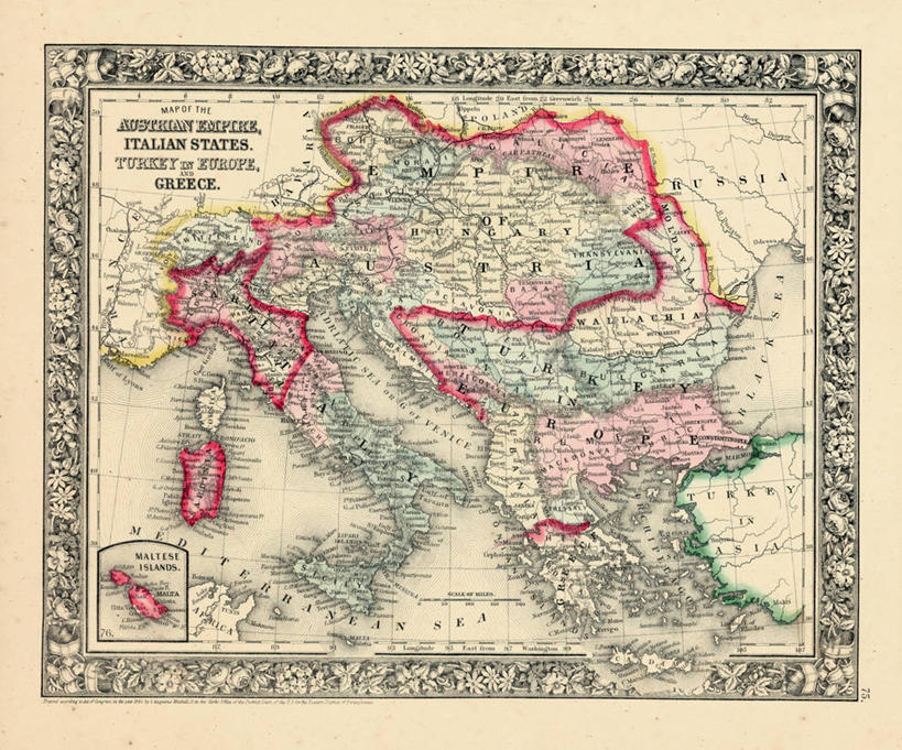 无人,横图,地图,意大利,奥地利,瑞士,希腊,欧洲,阿尔巴尼亚,保加利亚,俄罗斯,克罗地亚,罗马尼亚,斯洛文尼亚,历史,古董,塞尔维亚,匈牙利共和国,彩图,地图学,波斯尼亚和黑塞哥维那