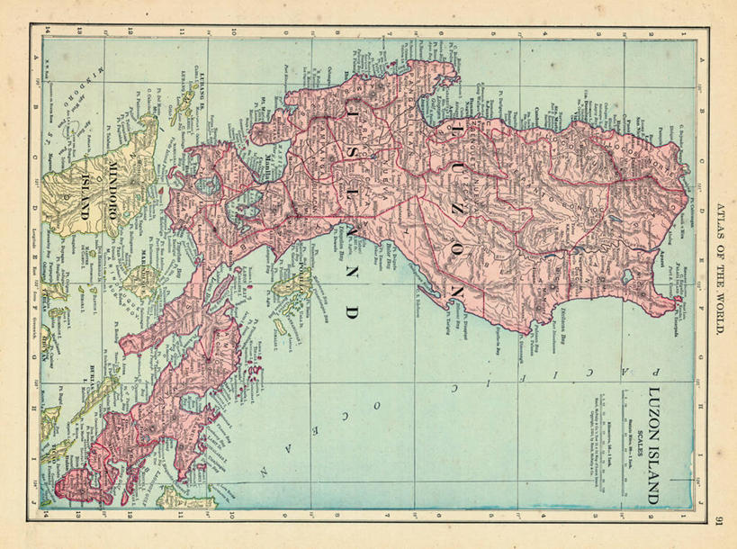 无人,横图,竖图,地图,历史,古董,吕宋岛,彩图,地图学