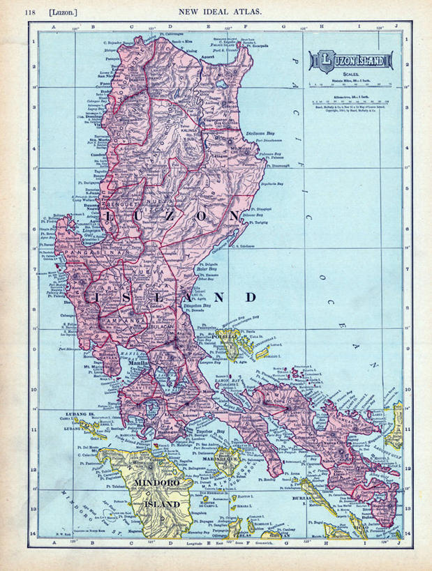 无人,竖图,地图,历史,古董,吕宋岛,彩图,地图学