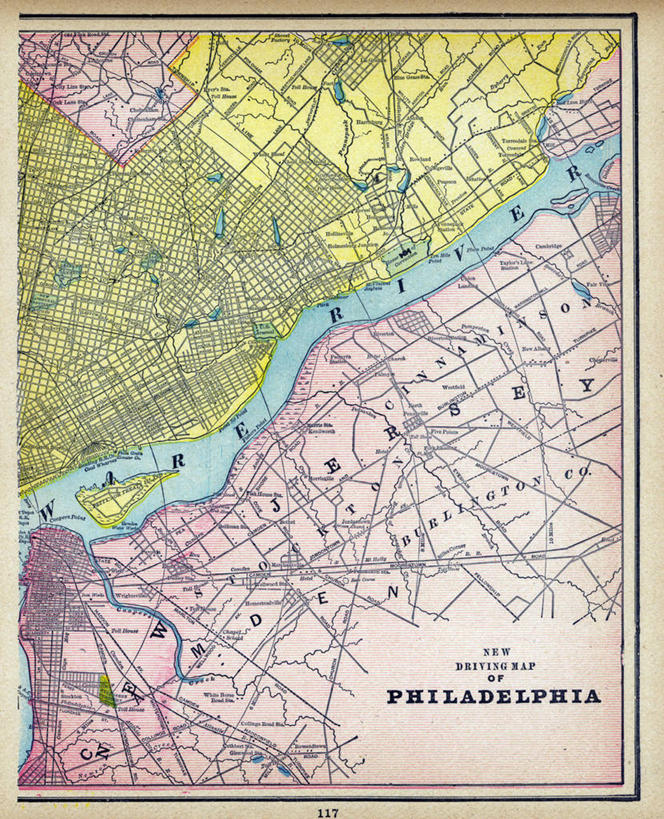 无人,竖图,地图,城镇,历史,古董,费城,彩图,地图学