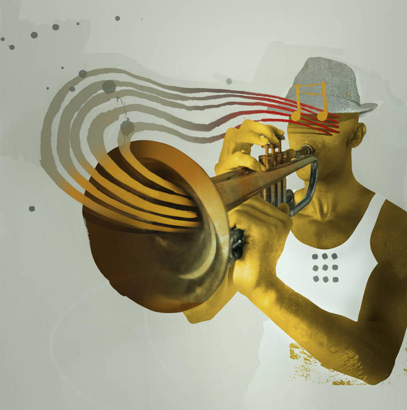 成年人,一个人,竖图,方图,插画,时尚,数码,科技,仅一个男性,表演,阴影,网络,小号,高光,几何,计算机图形,音乐,合成,图画,表演者,画,遮,遮掩,电脑合成图,数码合成图,爵士乐,专心,掩盖,遮挡,合成图,音符,音乐人,漫画,遮盖,计算机制图,写实,具体,具象,掩饰,技能,男人,半身,彩图