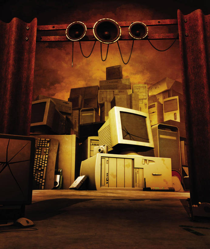 无人,竖图,插画,室外,仰视,显示器,技术,数码,科技,许多,阴影,堆叠,丰富,网络,褐色,垃圾,很多,高光,几何,计算机图形,古典,合成,图画,喇叭,画,墓地,古董,怀旧,垃圾场,电脑合成图,数码合成图,合成图,记忆,改变,漫画,发展,计算机制图,硬盘驱动器,写实,具体,具象,进展,计算机,彩图,低角度拍摄,废旧汽车场,垃圾填埋场