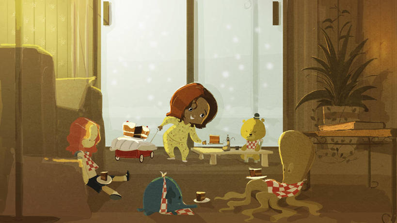 儿童,一个人,家庭,站,微笑,横图,插画,室内,留白,正面,快乐,通讯,友谊,幸福,纯洁,数码,科技,玩具,仅一个女性,仅一个人,拉门,阴影,网络,娃娃,泰迪熊,高光,几何,计算机图形,合成,图画,画,小孩,仅一个小孩,温暖,温馨,一家人,可爱,乐趣,童年,童趣,服务,生活方式,电脑合成图,数码合成图,和睦,创造力,起居室,舒适,享乐,早晨,合成图,漫画,想象,童真,烂漫,无邪,计算机制图,写实,具体,具象,天真,女孩,女人,女性,孩子,休闲活动,彩图,给予,融洽,女生,茶话会