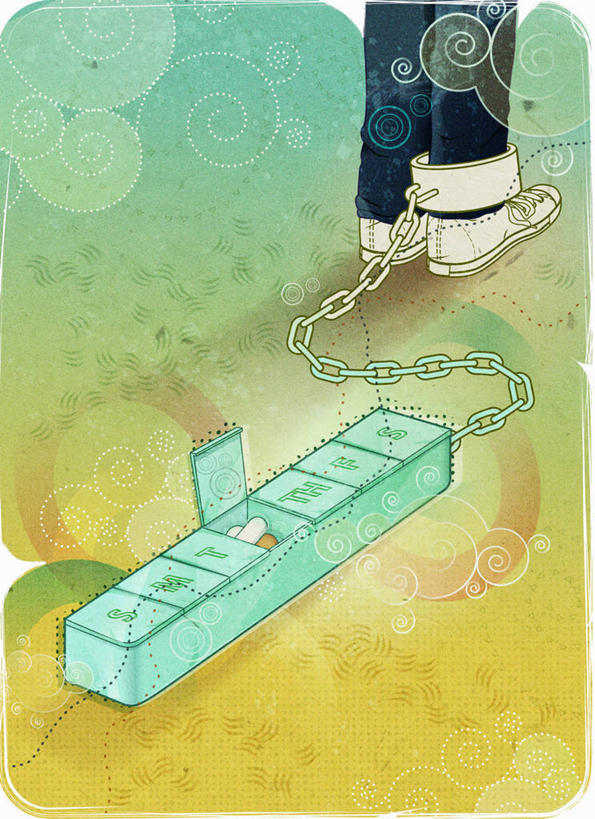 成年人,腿,一个人,站,竖图,插画,留白,数码,科技,仅一个男性,药,阴影,时间,网络,药丸,高光,几何,计算机图形,合成,图画,依靠,药盒,胶囊,画,绿色,生病,测量工具,铁环,锁链,链条,电脑合成图,数码合成图,组织,束缚,合成图,提示,限制,问题,漫画,计算机制图,恢复,写实,具体,具象,约束,四肢,男人,彩图,弱点,处方药