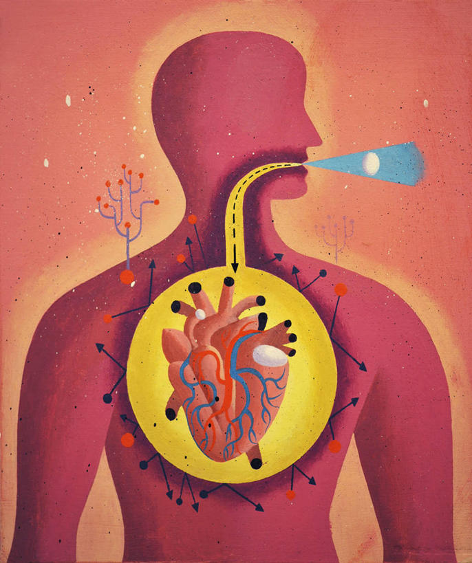 成年人,嘴,心脏,一个人,吃,竖图,插画,侧面,数码,科技,仅一个男性,药,阴影,粉色背景,艺术,科学,网络,医学,线条,高光,几何,计算机图形,合成,图画,胶囊,饮食,画,人体,生活方式,放大,保护,电脑合成图,数码合成图,医疗,科学技术,合成图,文学,漫画,待遇,健康食物,波动,写实,具体,具象,尊敬,心脏病,获胜,男人,心,口,口腔,嘴巴,嘴唇,说话,半身,彩图,脉搏波,处方药,超现实主义,流派,艺术流派