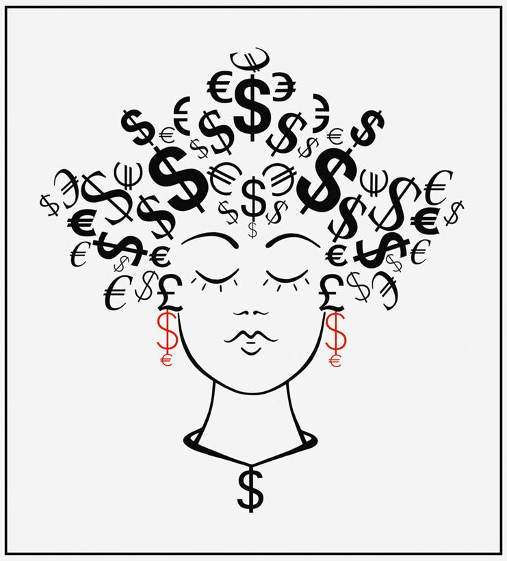 成年人,脸,头,脸颊,一个人,商务人士,商务女性,竖图,插画,特写,正面,商务,贪欲,贪财,钱,数码,科技,仅一个年轻女性,仅一个女性,仅一个人,阴影,套装,网络,钱币,高光,几何,计算机图形,合成,图画,肩膀,画,思考,财富,金融,经济,英镑,电脑合成图,数码合成图,专心,逼迫,强迫,合成图,忧虑,华贵,商务装,问题,漫画,流通,贸易,工薪阶层,写实,具体,具象,担心,货币,美元符号,现金,年轻女性,女人,女性,年轻人,头部,发型,脸部,脸蛋,面部,白领,上班族,闭着眼睛,彩图,英镑符号,强制,胁迫