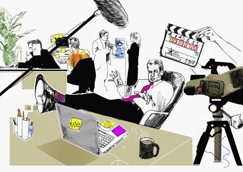 成年人,中年人,脸,头,脸颊,商务人士,演员,商务男性,商务女性,办公室,站,坐,躺,横图,插画,室内,侧面,衬衫,商务,通讯,信心,笔记本电脑,技术,数码,科技,表演,敲打,准备,阴影,套装,工作,网络,摄像机,高光,几何,计算机图形,合成,图画,休闲装,输入,书桌,肩膀,广告,画,打字,手势,放松,摄像,摄影,摄影机,点击,敲击,电脑合成图,数码合成图,解释,合成图,录像,商务装,漫画,工薪阶层,写实,具体,具象,无线电技术,卧着,按键,男人,女人,中年男性,中年女性,头部,脸部,脸蛋,面部,白领,上班族,休闲活动,躺着,卧,彩图,衬衣,打手势,幕后,电影摄像机,态度