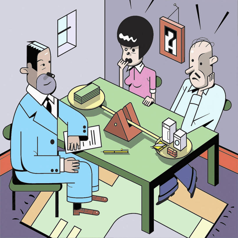 西方人,成年人,老年人,三个人,家庭,横图,方图,俯视,插画,室内,数码,科技,欧洲,欧洲人,表演,阴影,网络,高光,几何,计算机图形,合成,图画,托腮,画,温暖,温馨,一家人,平衡,金融,理财,经济,惊奇,电脑合成图,数码合成图,和睦,控制,权威,问号,恐怖,合成图,忧虑,房地产,销售,漫画,贩卖,贸易,借,债务,贷款,写实,具体,具象,猜疑,异性恋,担心,老年男性,老年女性,男人,女人,白种人,彩图,高角度拍摄,顾问,融洽,弱点,金融投资顾问