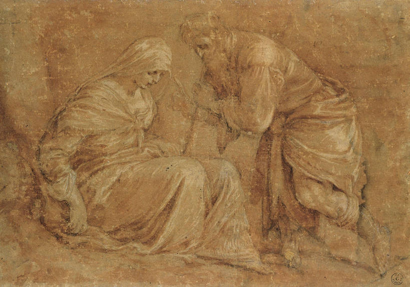 成年人,老年人,两个人,父亲,横图,插画,数码,科技,阴影,网络,头巾,高光,几何,计算机图形,合成,图画,画,支撑,电脑合成图,数码合成图,合成图,漫画,粉笔画,写实,具体,具象,忠告,老年男性,老年女性,男人,男性,彩图,矫饰主义