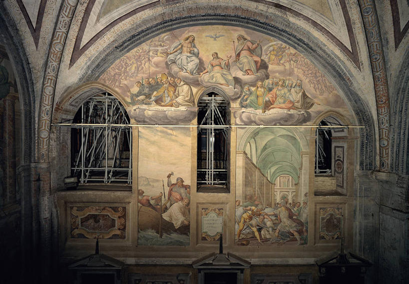 无人,教堂,横图,插画,室内,数码,科技,窗户,意大利,阴影,网络,标志,符号,高光,几何,计算机图形,合成,图画,标识,画,电脑合成图,数码合成图,基督教,合成图,漫画,意大利文化,巴洛克风格,伦巴第大区,写实,具体,具象,性别符号,圣人,西多会修道院,僧侣,彩图,殉道者,男性符号