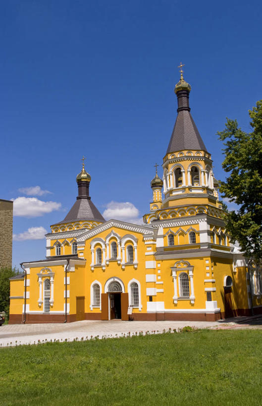 无人,竖图,室外,白天,建筑,乌克兰,尖顶,首都,黄色,地标建筑,摄影,基辅,彩图,旅行