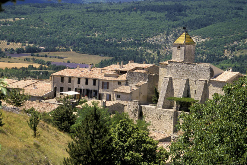 无人,横图,俯视,室外,白天,建筑,法国,城堡,乡村,塔,城墙,摄影,沃克吕兹,彩图,高角度拍摄