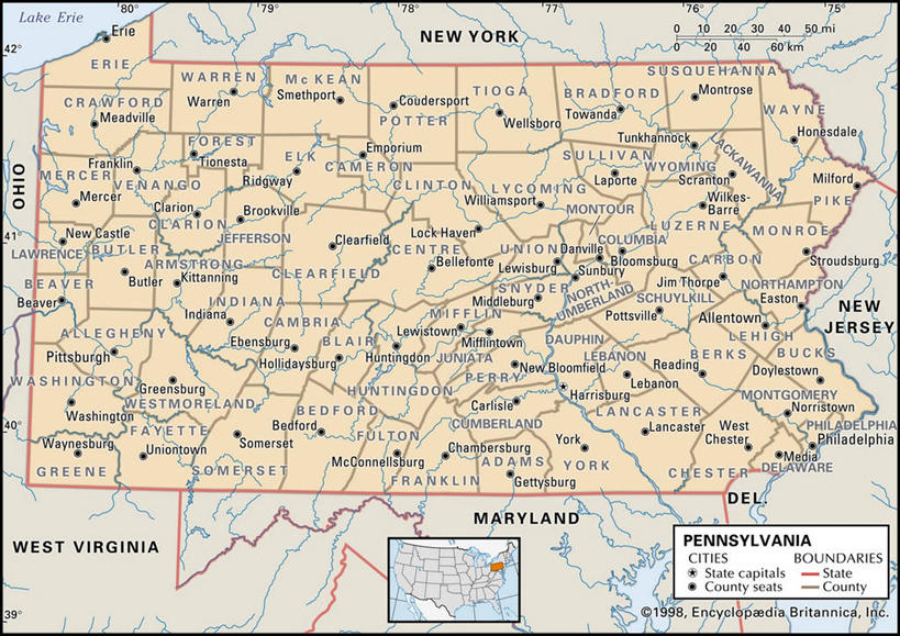 无人,横图,湖,河流,地图,方向,指导,北美,宾夕法尼亚,伊利湖,自然地理,彩图