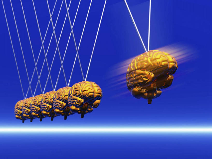 无人,横图,插画,室内,白天,正面,游戏,数码,科技,大脑,撞球,阴影,蓝色背景,网络,高光,几何,计算机图形,玩,合成,图画,娱乐,画,休闲,橙色,益智,活动,碰撞,电脑合成图,数码合成图,器官,合成图,发泄,消遣,智力,钢球,沟壑,漫画,循环,牛顿摆,物理,小脑,脑干,写实,具体,具象,宣泄,大脑皮层,端脑,沟,灰质,回,间脑,力学,惯性,惯性钢球,牛顿摆球,摇摆球,撞撞球,玩耍,嬉戏,彩图