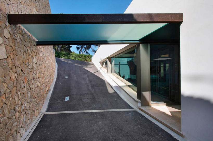 无人,家,横图,室外,白天,建筑,日光,西班牙,欧洲,房屋,车道,石墙