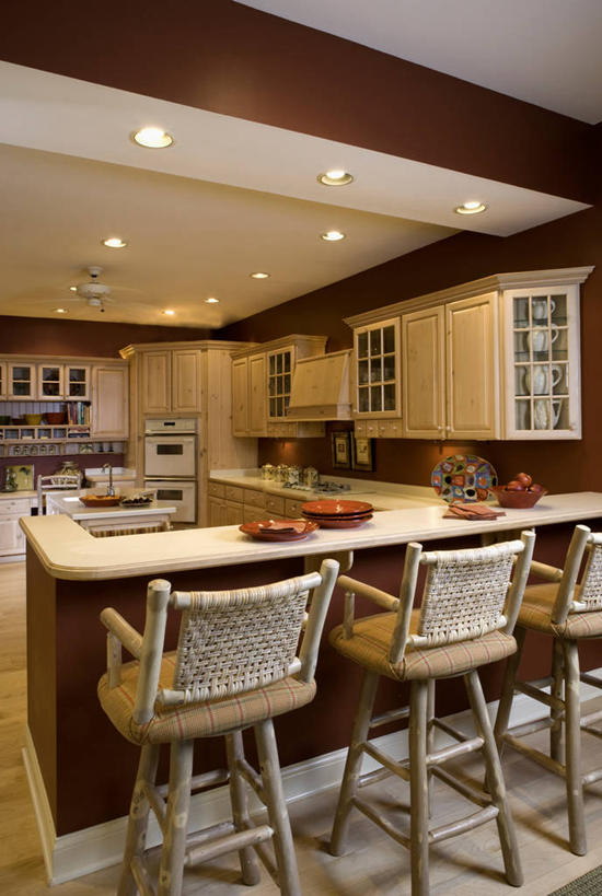 竖图,厨房,红色,吊扇