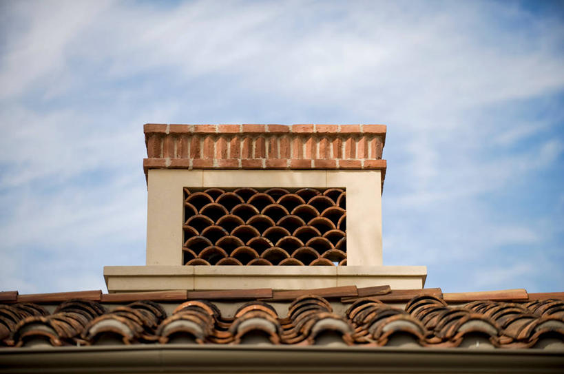 无人,横图,室外,白天,烟囱,建筑,日光,美国,砖,瓦,红色,北美,加利福尼亚,建筑材料