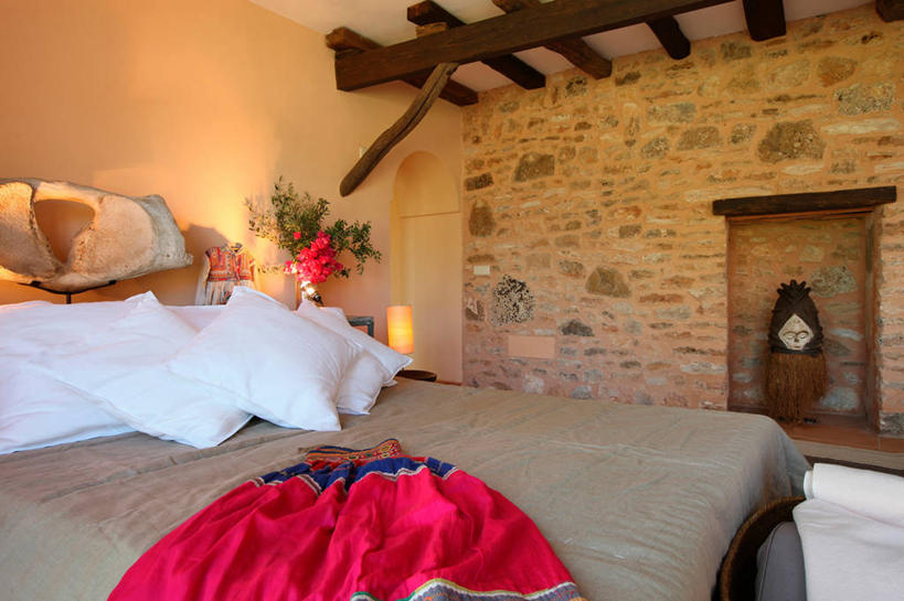 无人,家,横图,室内,床,家具,卧室,建筑,西班牙,欧洲,床上用品,石墙,枕头,建造,羽绒被