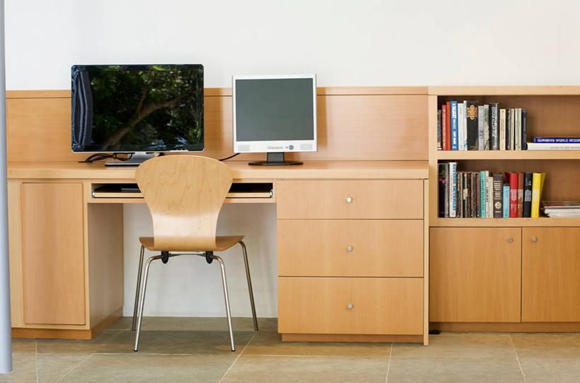 无人,横图,室内,家具,书房,书架,美国,现代,书桌,北美,加利福尼亚,计算机,当代